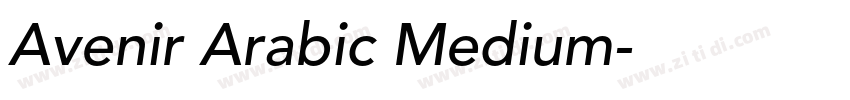 Avenir Arabic Medium字体转换